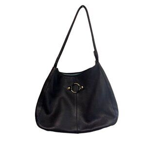 Vintage Clarks Black Leather Shoulder Bag